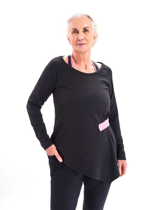 NYSM Asymmetric Before & After Work-Out Top