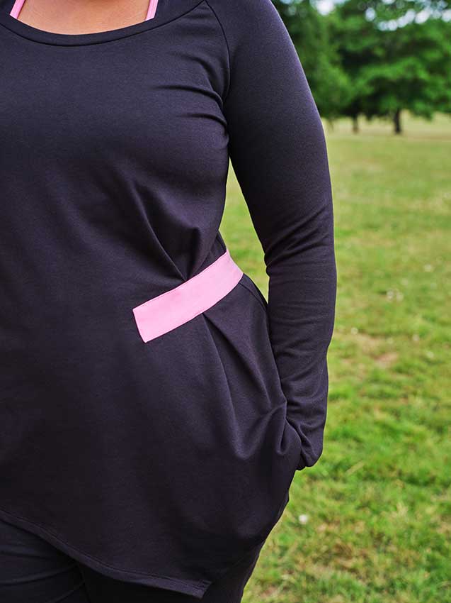 NYSM Asymmetric Before & After Work-Out Top