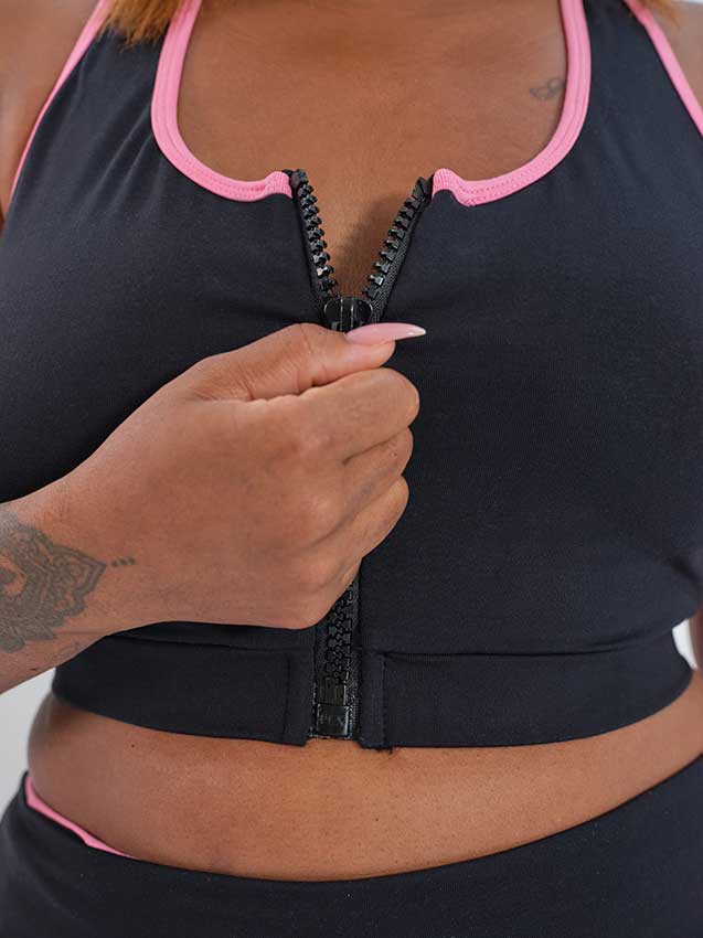 NYSM Bra Top is zip fastened at the front